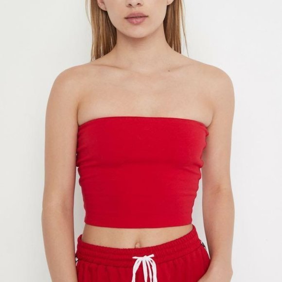 Victoria Secret's PINK Red Strapless Crop Top - Picture 2 of 5